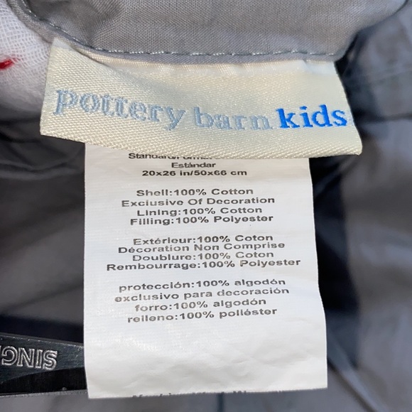 Pottery Barn Kids Standard Quilted Pillow Sham Monogrammed Maxim 20” x 26” - Picture 7 of 10